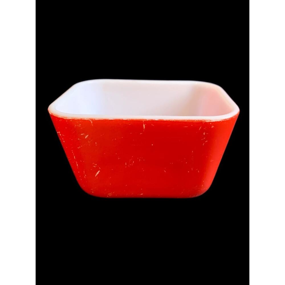 Vintage Pyrex 501 Refrigerator Dish Red No Lid USA 1950s